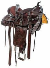 Western Horse Saddle Premium Leather Tack Set Size 10" to 18