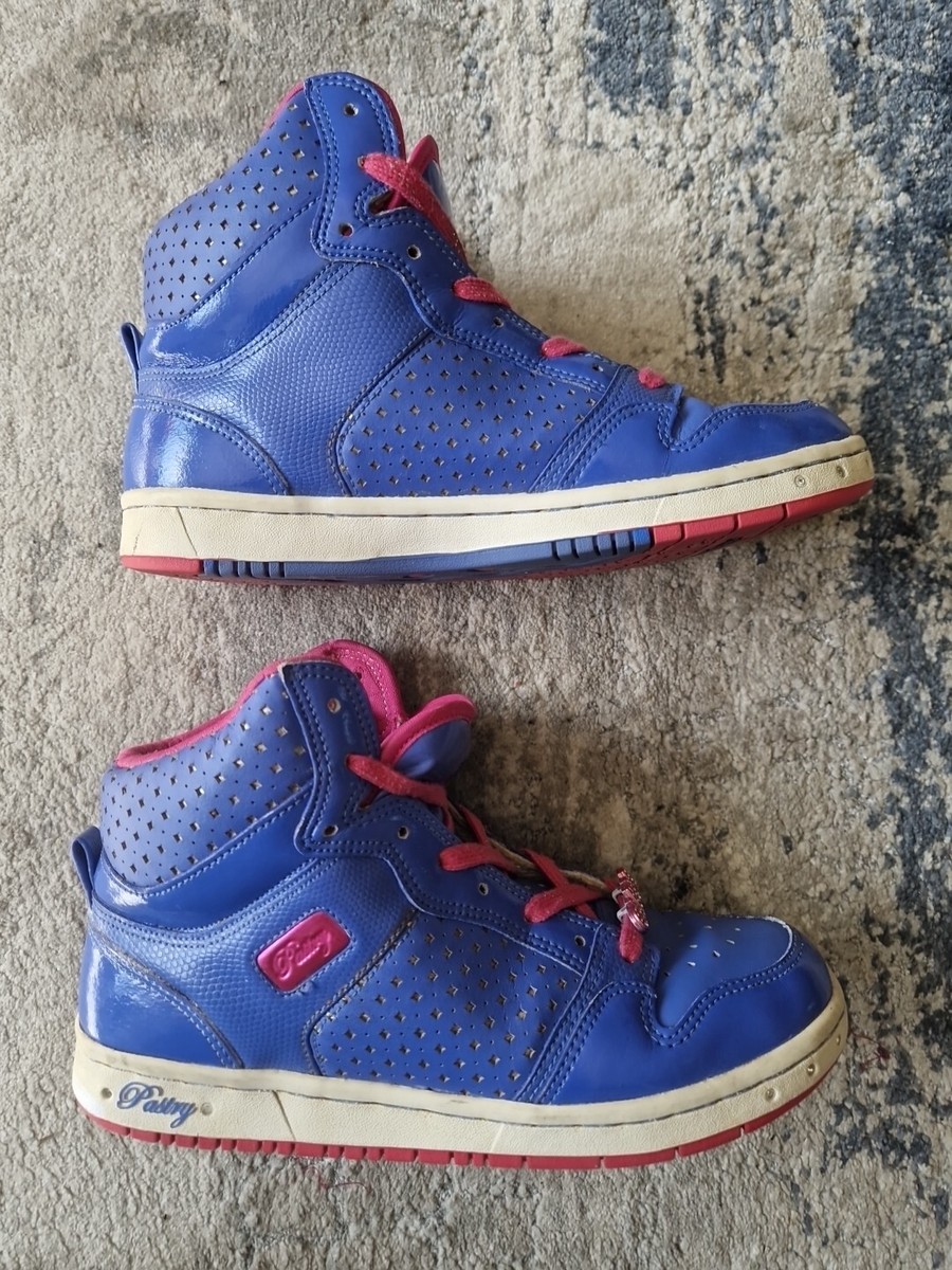 RARE Run Athletics Pastry High Top Sneakers Glam Pie, UK 6, US