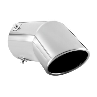 Car Muffler Tip Exhaust Pipe, Stainless Steel Chrome Effect, Fit 2.75 - 3 inch  