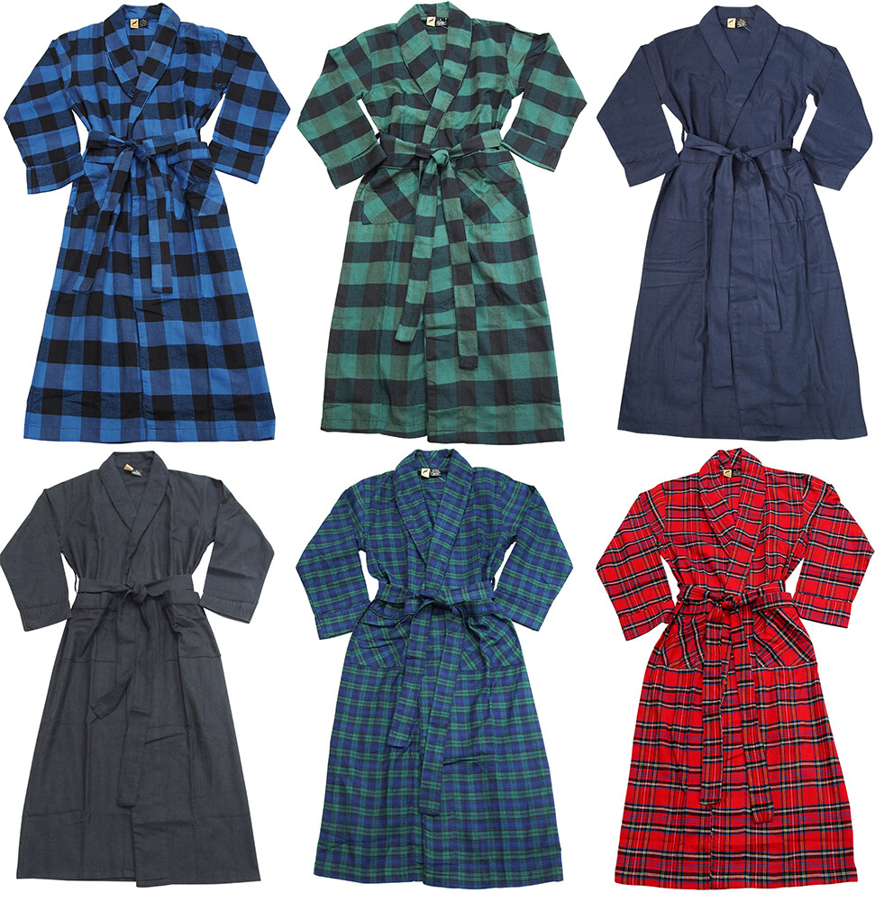 brushed cotton dressing gown men's Brushed Cotton Dressing Mens Patterned Dressing Gown Baronial Check Mens Kimono