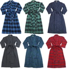 Norty Men's Soft Brushed Cotton Blend Flannel Shawl Collar Bathrobe