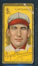 1911 T205 American Beauty: ROGER BRESNAHAN Closed Mouth, Cardinals HOF ~ Poor