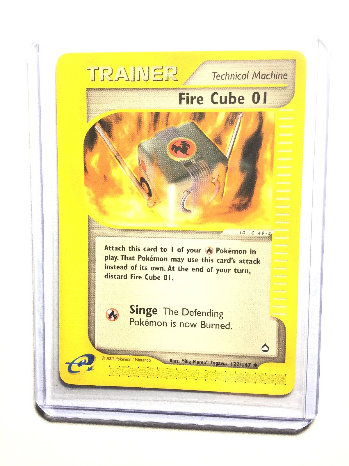 FIRE CUBE 01 - 122/147 - Aquapolis - Trainer - Pokemon Card - NM