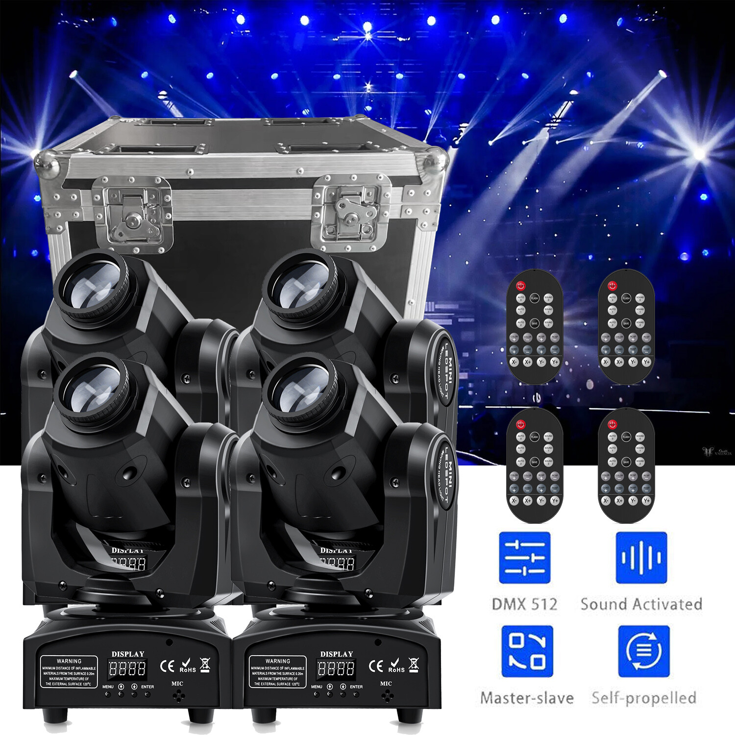 10x 120W Gobo RGBW Moving Head Bühnenlicht DMX LED Spot
