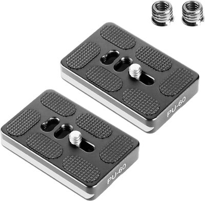 Manbily 2 Stück Kamera Schnellwechselplatte Quick Release Plate Kugelkopf 1/4 