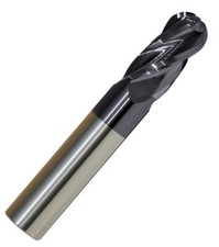 1mm 4 Flute Single Ball End TiALN Coated Carbide End Mill,4mm Length of Cut,USA