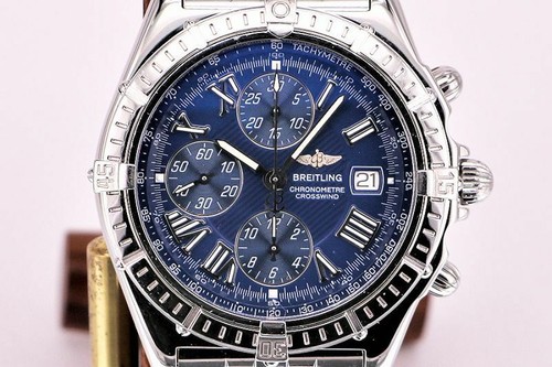 Breitling Crosswind A13355 Automatic Blue Silver Stainless Round Analog  Mens 189 | eBay