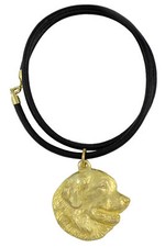 Leonberger - Collar, Gilded Pendant for Hundefans, Unique Sc