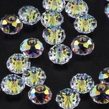 5040-06-001AB Swarovski Briolette Beads - Crystal AB 001AB 