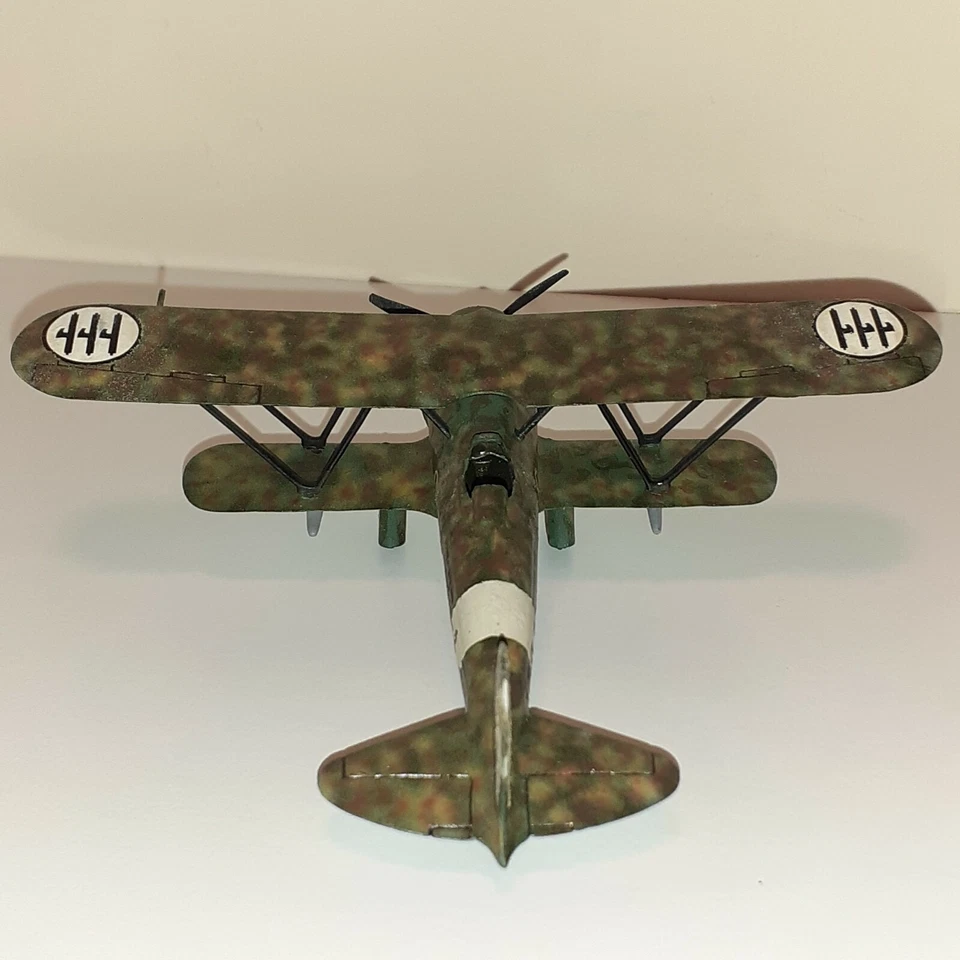 FIAT CR 42 CACCIA NOTTURNO 1/72 COSTRUITO BUILT GEBAUT 1/72 DA KIT IN PLASTICA - Immagine 2 di 4