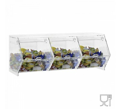 E-661 PCR-A Porta caramelle da banco o da parete in plexiglass trasparente CON