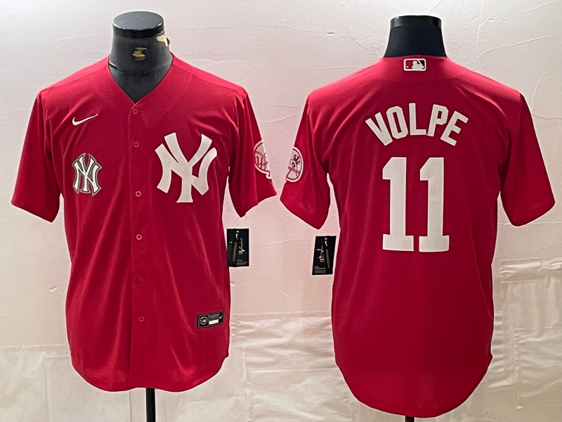 New York Yankees Anthony Volpe #11 Baseball Jersey all Stitched Mens Size Large