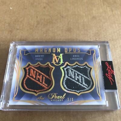 2020/21 LEAF PEARL HOCKEY ERIC LINDROS / BRETT HULL MAGNUS OPUS #1/1