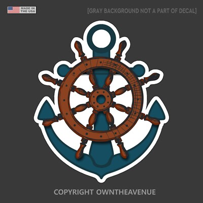 Sea Shell Anchor Sticker Beach Ocean Cup Cooler Laptop Car Window Bumper Decal E - Foto 4