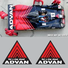 2x Advan Racing Decal Sticker Black / Red aufkleber autocollant JDM DRIFT RALLY