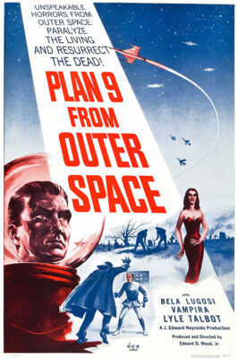 Plan 9 from Outer Space Movie Poster Reprint Bela Lugosi Cinema Film, PICK SIZE