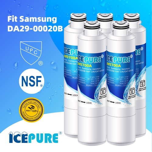 5 Pack Icepure Samsung RF4287HARS RF23J9011SR Compatible Water Filter