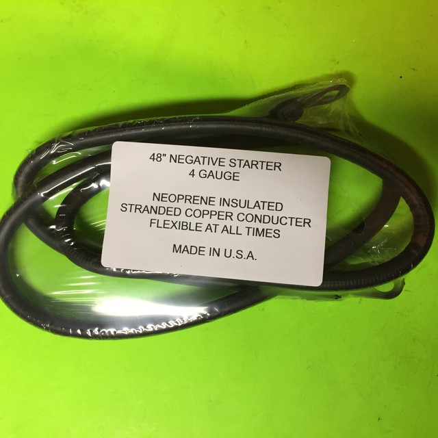 40" BLACK NEGATIVE SIDE POST BATTERY CABLE 4 AWG WITH LEAD eBay