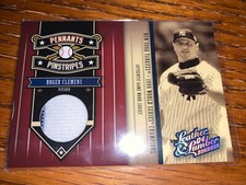 2004 Donruss Leather & Lumber Pennants Pinstripes Roger Clemens 236/250 Yankees