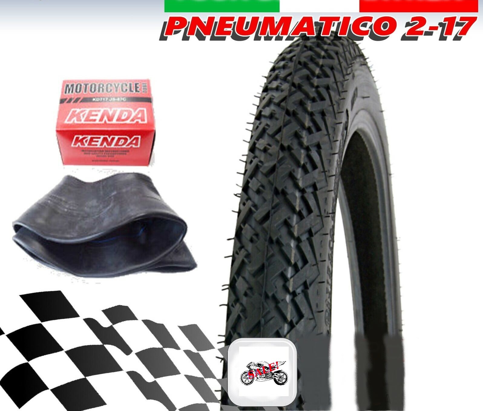 DUE COPERTONI RINFORZATE VESPA PX 125 150 200 3.50.10 350/10 DUE - Foto 3