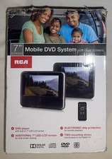RCA 7" Mobile Dual Screens DVD System with Remote and Straps DRC69705E22 NEW