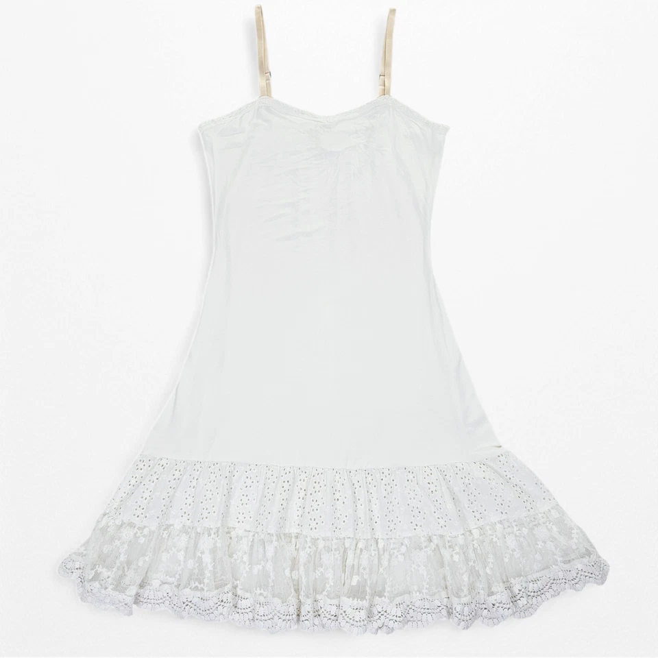 Cami Slip Dress Lace Eyelet Ruffle Matilda Jane Womens S Cream Ivory Layering - Image 3 of 4