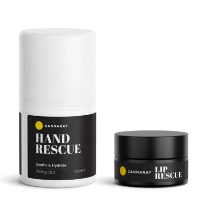 Cannaray CBD Hand & Lip Rescue Duo