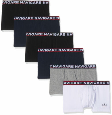 Navigare 6 Boxer Uomo In Cotone Elasticizzato – Art. 729Z – Colori Assortiti, Taglia M