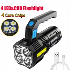 Most Powerful 66000000LM LED Military Torch USB Rechargeable Tactical Flashlight