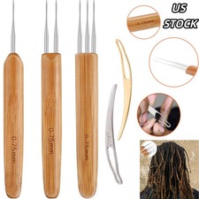 5Pcs Crochet Needle Hook Handle Dread Knit Hair Making Braiding Tool Dreadlocks