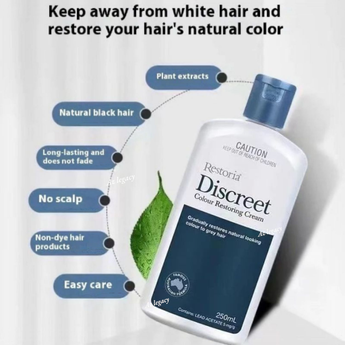 Restoria Discreet Original Unisex Hair Color Restoring Cream