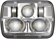 12-24V DOT/ECE LED RHT High  Low Beam Headlight with Chrome Inner Bezel