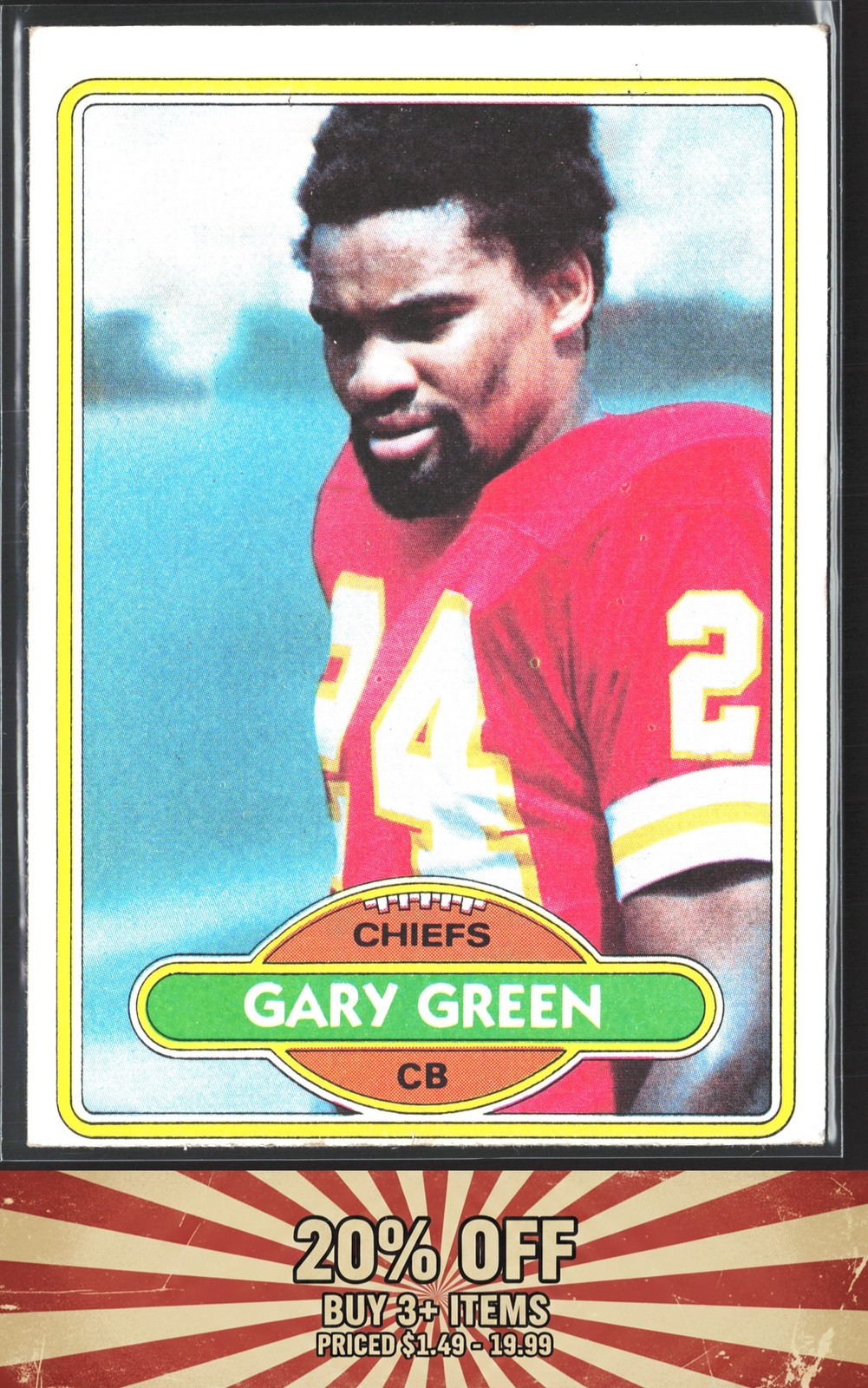 1980 Topps #133 Gary Green Kansas City Chiefs
