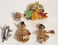 Halloween Brooch Lot Of 5 Costume Accessory H...