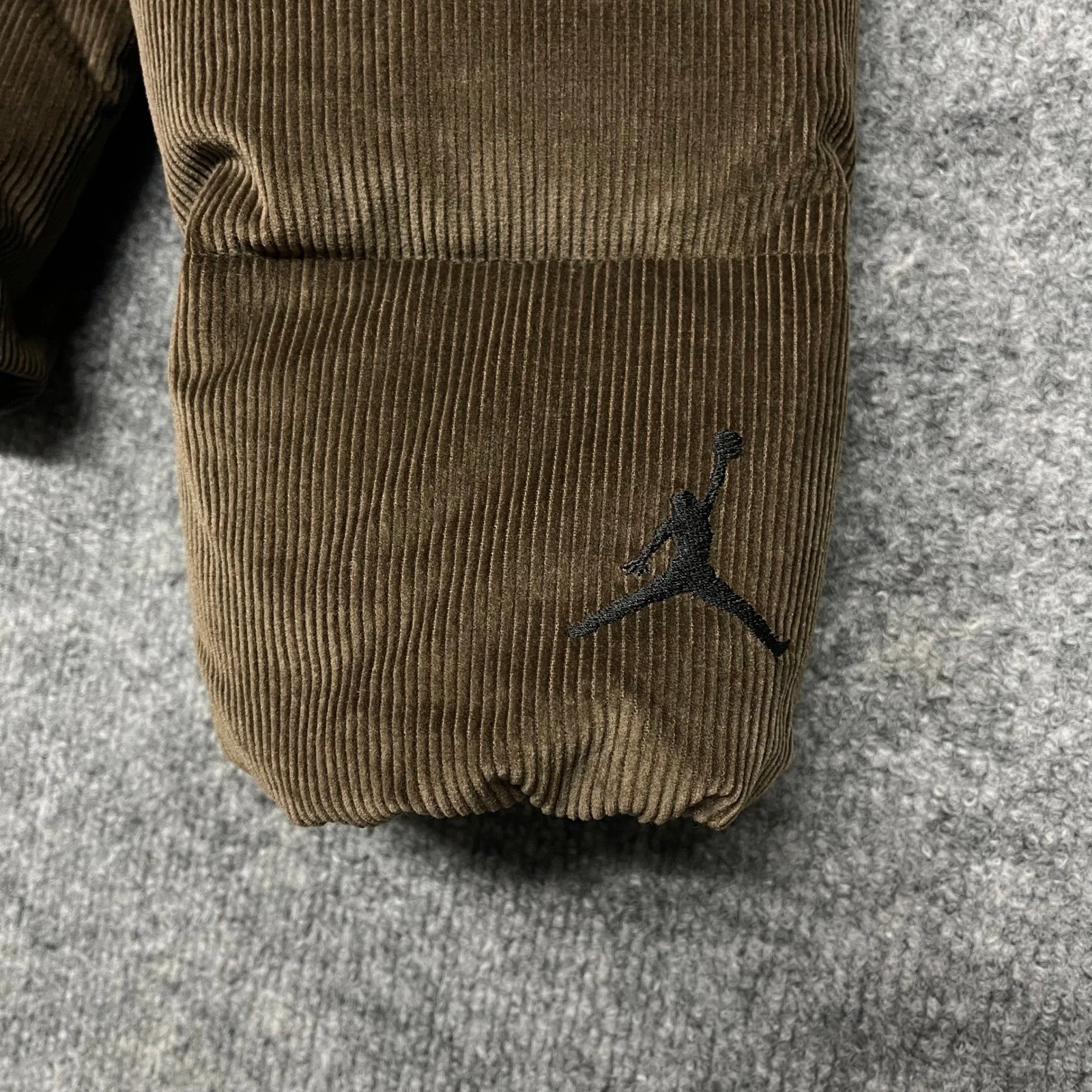 Jordan Flight Puffer Jacket Mens XL Baroque Brown Corduroy Duck Down Loose Fit image 8