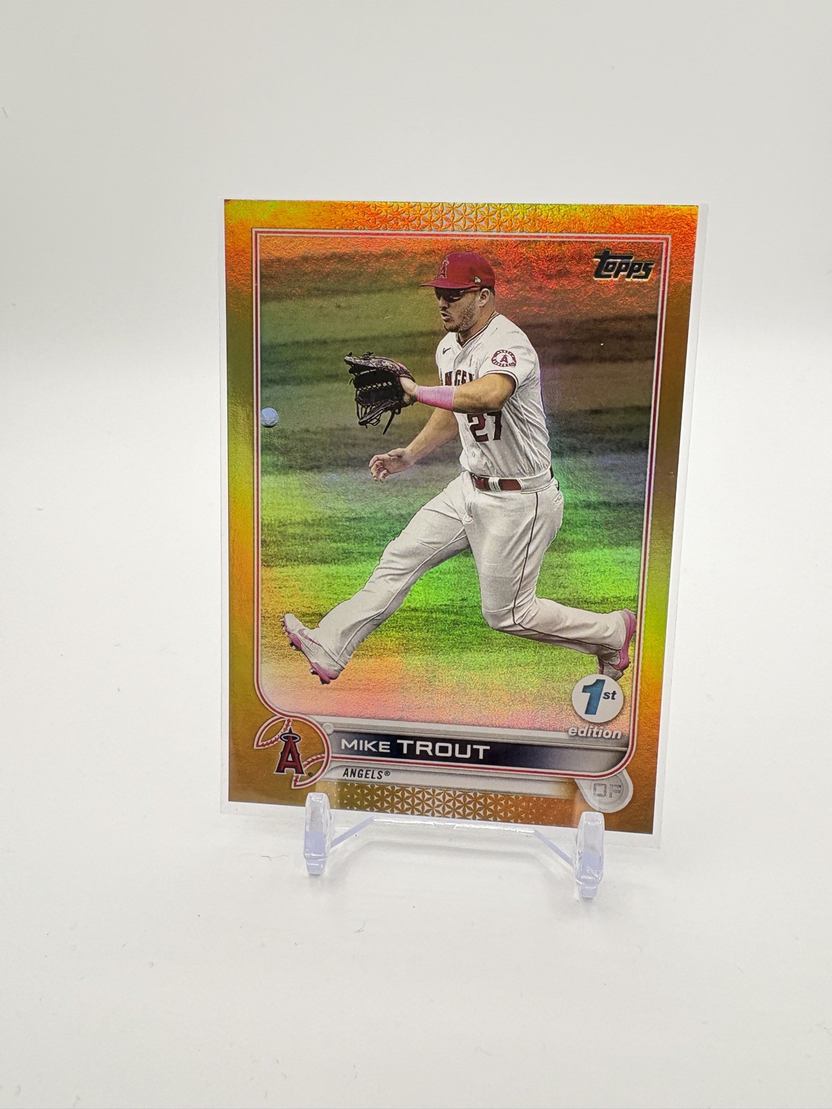 2022 Topps Series One 1st Edition Mike Trout Gold Foil #27