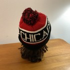 NHL Chicago Blackhawks Cuffed Acrylic Knit Hat with Vintage logo Red/Black S — photo 3