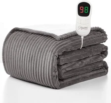 Heated Blanket Electric Throw - 50"X60" Heating Blanket Throw 1/2/4/6/8 Hours Au