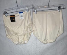 Bali Shapewear Briefs Womens Size XL Beige Tummy Solutions High Waist New 2 Pack