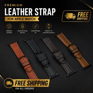 Genuine Leather Apple Watch Band Strap for iWatch Series 11 9 8 7 Ultra 38-49mm