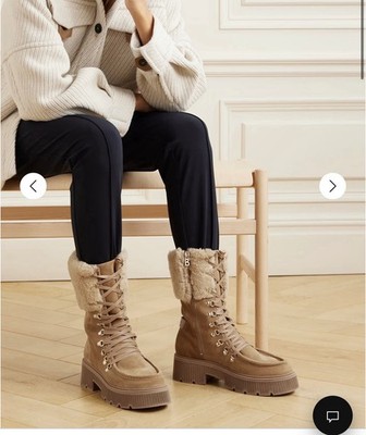 New Bogner Turin Shearling Trim Boots size 42