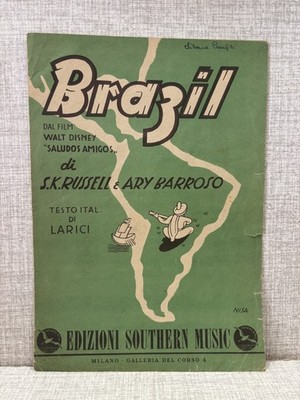 spartito BRAZIL dal fil saludos amigos russel e barroso testo larici
