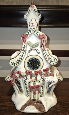 2005 Large Blue Sky Clayworks Heather Goldminc Christmas Splendor Church AS IS