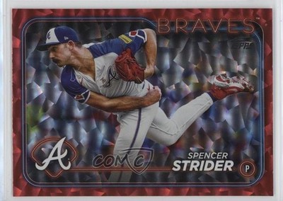 2024 Topps Series 1 Red Crackle Foil /199 Spencer Strider #11 9sm