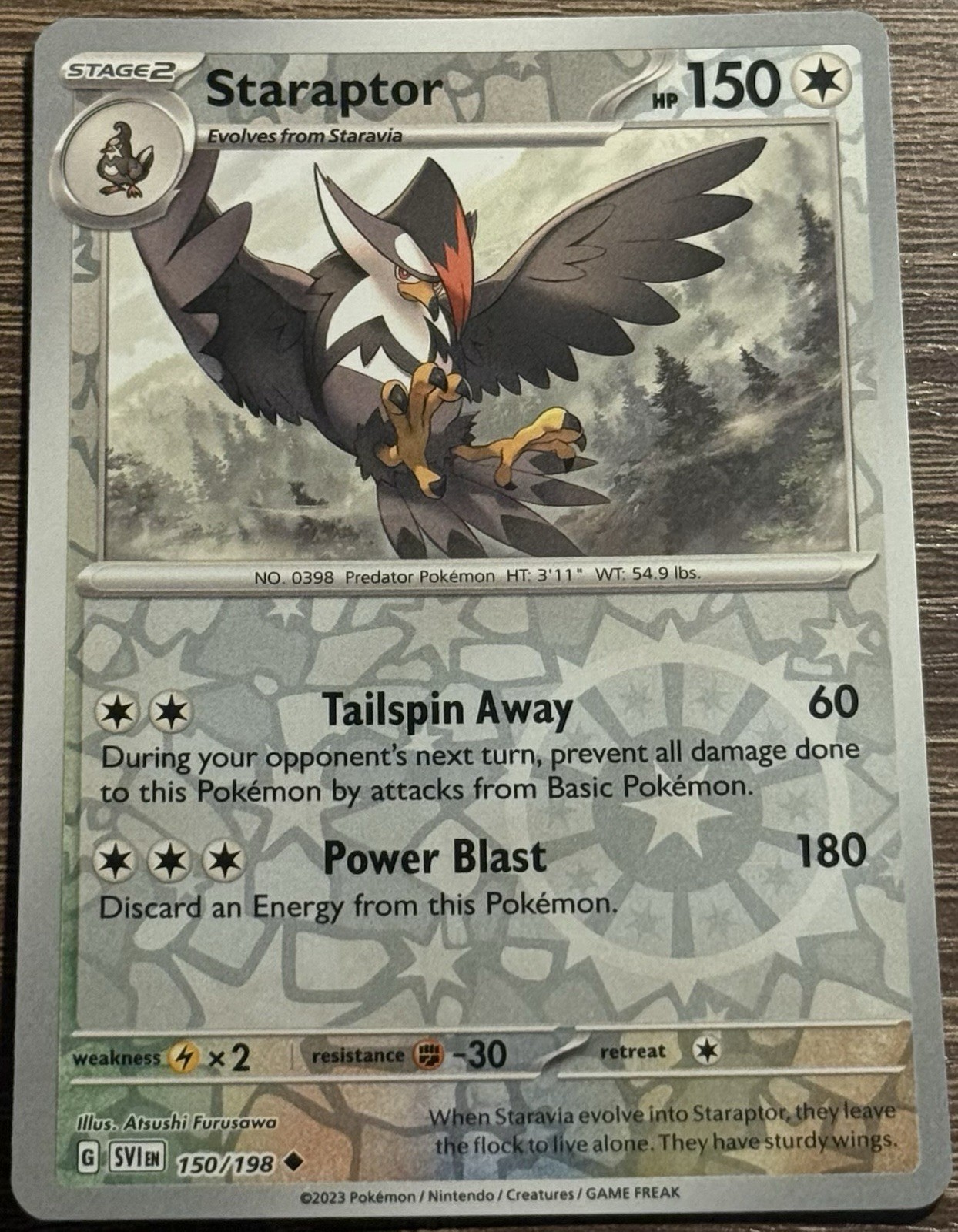 Pokémon -  Staraptor 150/198 -  Scarlet & Violet - Reverse Holo - NM/M (L)