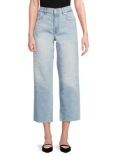 7 For All Mankind Size 31 Fits Size 10-12 The Modern Straight Cropped Blue Jeans