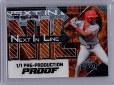 Tre Phelps 2025 Leaf Metal Baseball 1/1 Pre Production Proof