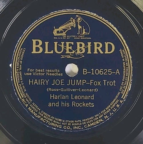 Bluebird B-10625 Hairy Joe Jump / Gal Sal - Harlan Leonard Rockets 78rpm Record