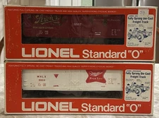 1973 Lionel Beer Reefer Train Cars 9802 Miller High Life 9807 Stroh's EXC