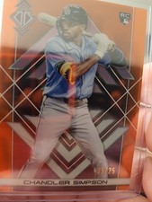 2025 Transcendent Chandler Simpson Rookie Orange Refractor 5/25 Rays Sick Card